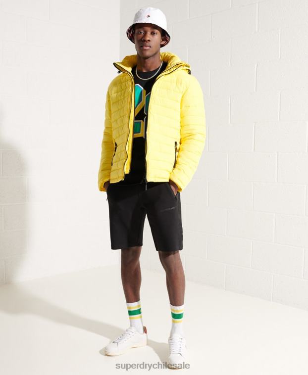 hombres Superdry amarillo chamarra fuji con capucha 2R68Z1162