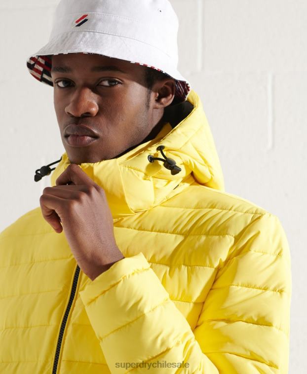hombres Superdry amarillo chamarra fuji con capucha 2R68Z1162