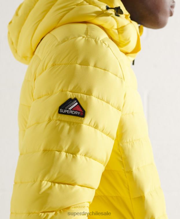 hombres Superdry amarillo chamarra fuji con capucha 2R68Z1162