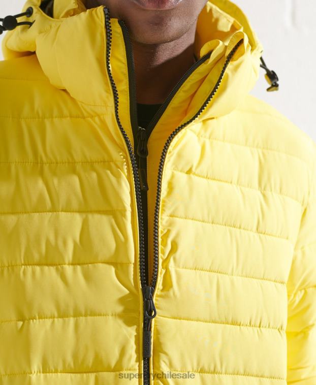 hombres Superdry amarillo chamarra fuji con capucha 2R68Z1162
