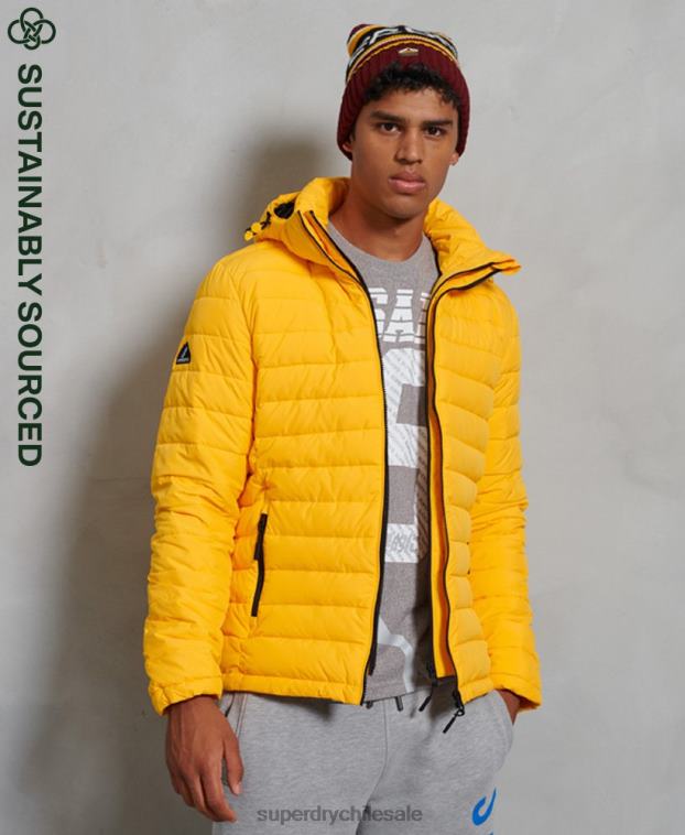 hombres Superdry amarillo chamarra fuji con capucha 2R68Z4748