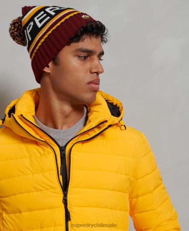 hombres Superdry amarillo chamarra fuji con capucha 2R68Z4748