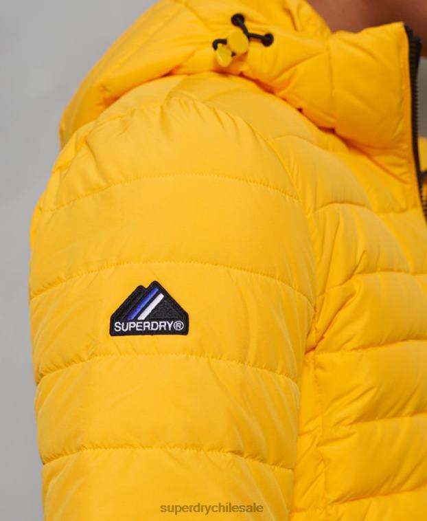 hombres Superdry amarillo chamarra fuji con capucha 2R68Z4748