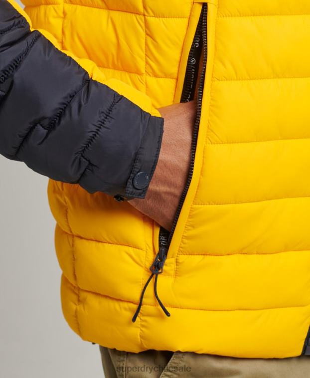 hombres Superdry amarillo chamarra fuji mixta de radar de expedición 2R68Z4655