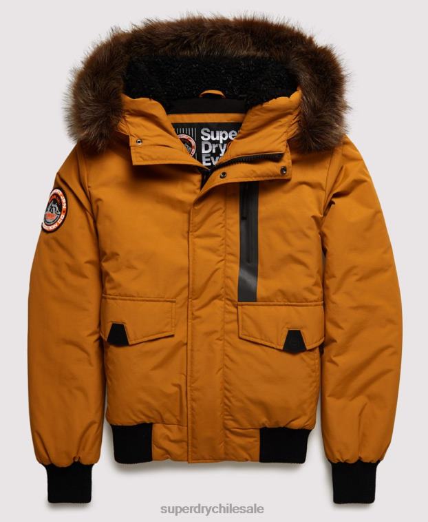 hombres Superdry amarillo chaqueta bomber everest 2R68Z4604