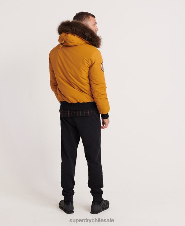 hombres Superdry amarillo chaqueta bomber everest 2R68Z4604