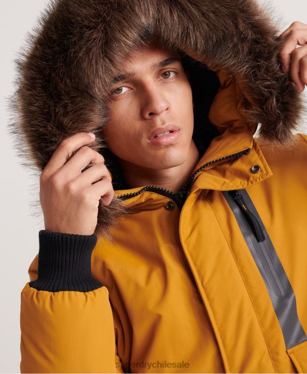hombres Superdry amarillo chaqueta bomber everest 2R68Z4604