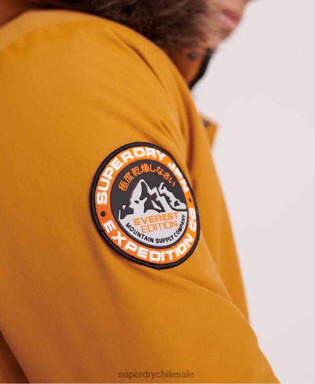 hombres Superdry amarillo chaqueta bomber everest 2R68Z4604