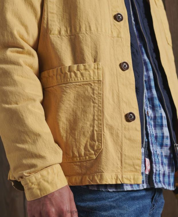 hombres Superdry amarillo chaqueta de artista seca de edición limitada 2R68Z4714