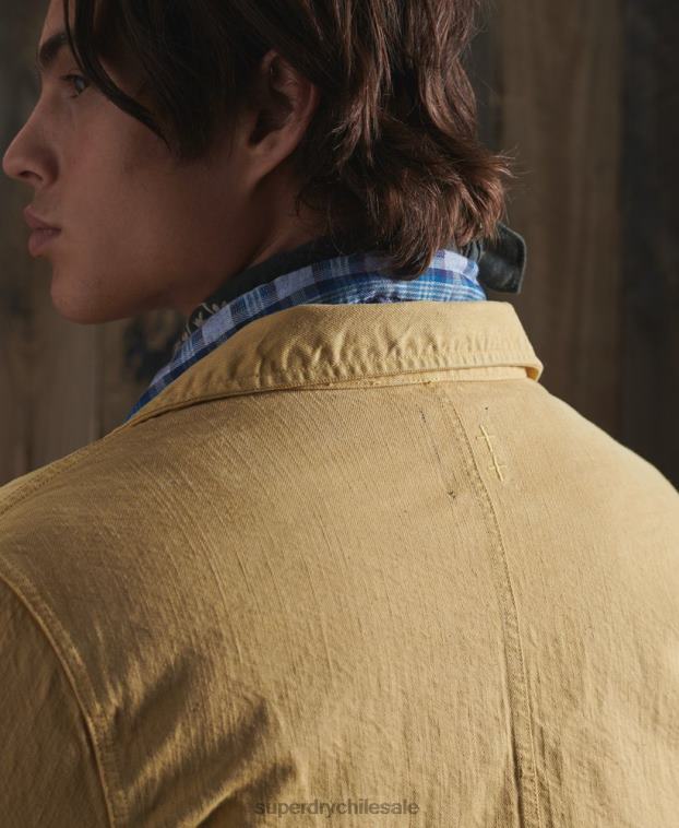 hombres Superdry amarillo chaqueta de artista seca de edición limitada 2R68Z4714