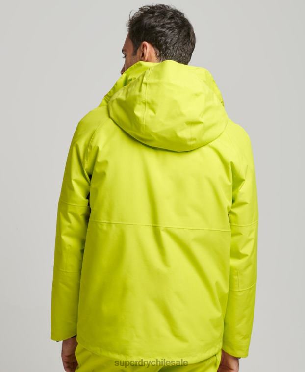hombres Superdry amarillo chaqueta de nieve ultra 2R68Z977