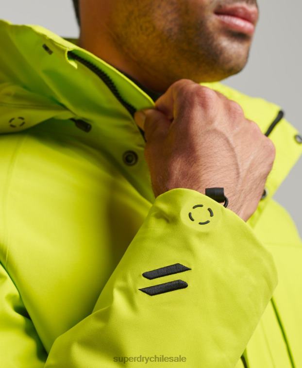 hombres Superdry amarillo chaqueta de nieve ultra 2R68Z977
