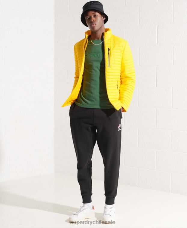 hombres Superdry amarillo chaqueta fuji plegable con microcolcha 2R68Z1161