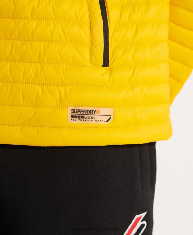 hombres Superdry amarillo chaqueta fuji plegable con microcolcha 2R68Z1161