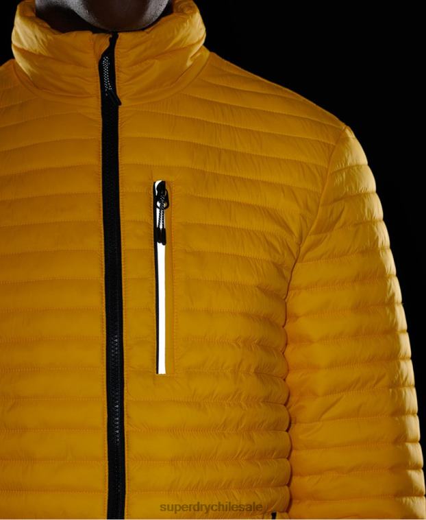 hombres Superdry amarillo chaqueta fuji plegable con microcolcha 2R68Z1161