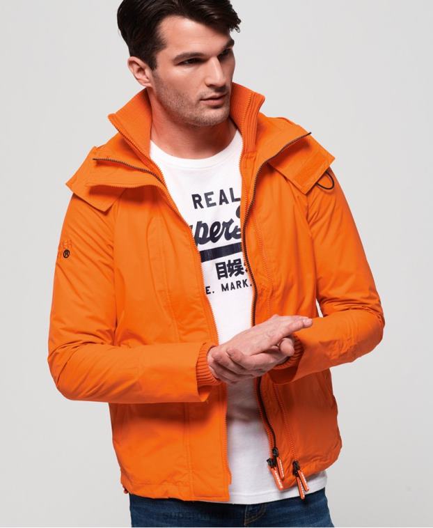 hombres Superdry azul chamarra cortavientos técnica con capucha y cremallera pop 2R68Z4791