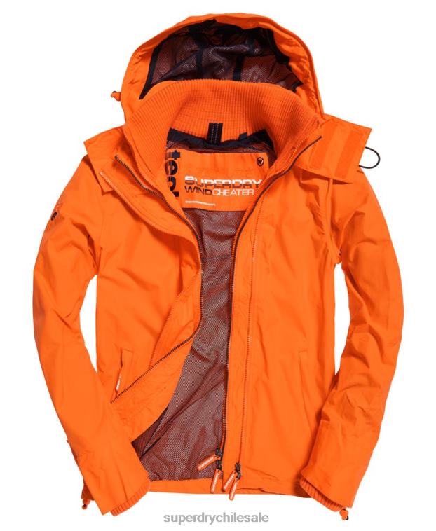 hombres Superdry azul chamarra cortavientos técnica con capucha y cremallera pop 2R68Z4791