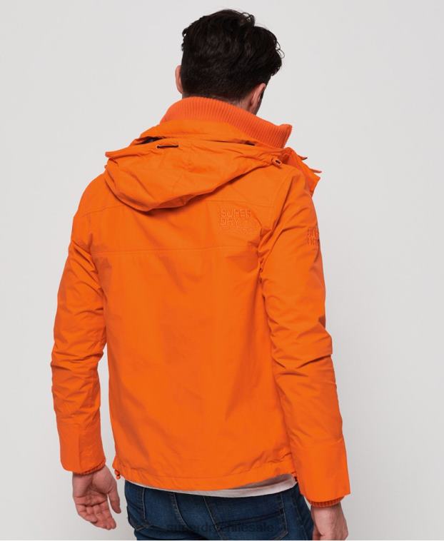 hombres Superdry azul chamarra cortavientos técnica con capucha y cremallera pop 2R68Z4791