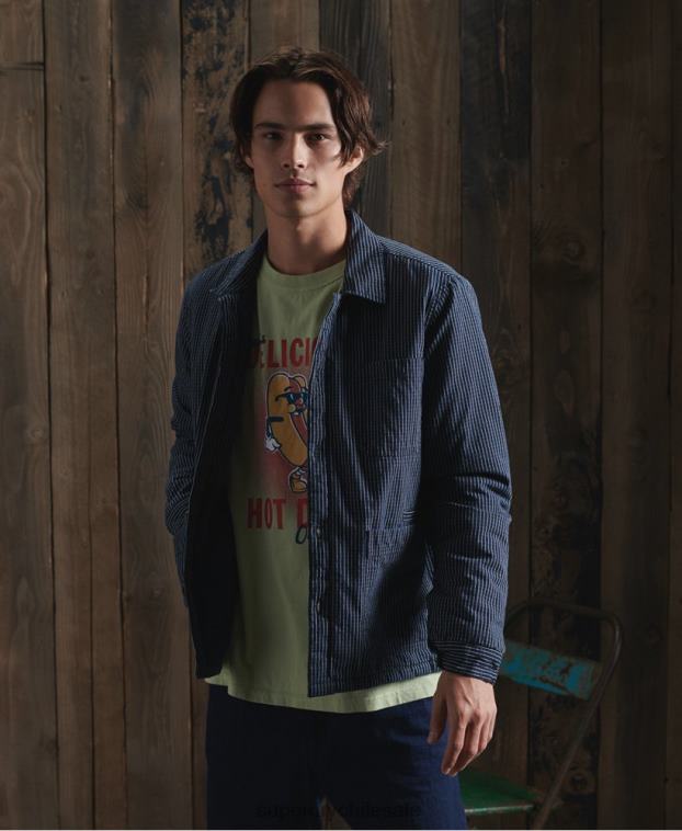 hombres Superdry azul chamarra de artista con forro seco de edición limitada 2R68Z4724