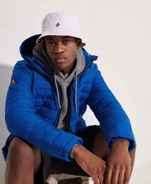 hombres Superdry azul chamarra fuji con capucha 2R68Z4704