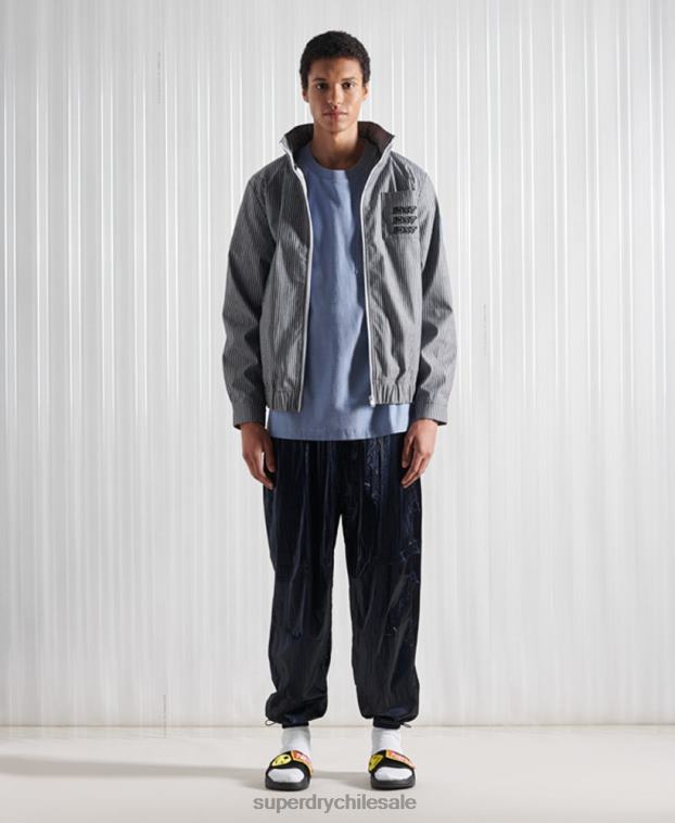 hombres Superdry azul chambray con rayas de chambray sdx de edición limitada 2R68Z4767