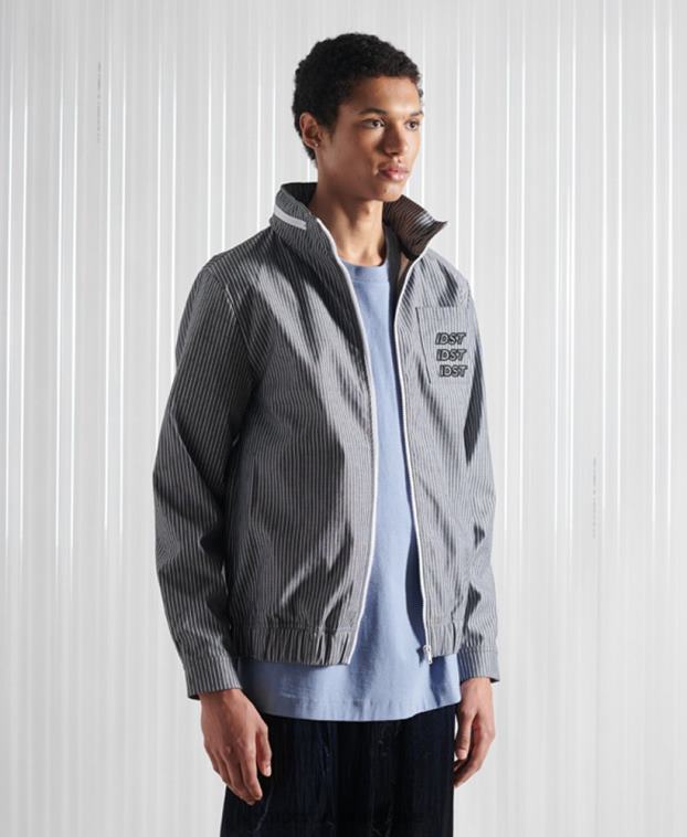 hombres Superdry azul chambray con rayas de chambray sdx de edición limitada 2R68Z4767