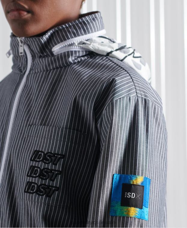 hombres Superdry azul chambray con rayas de chambray sdx de edición limitada 2R68Z4767