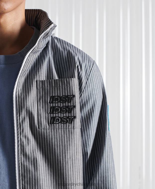 hombres Superdry azul chambray con rayas de chambray sdx de edición limitada 2R68Z4767