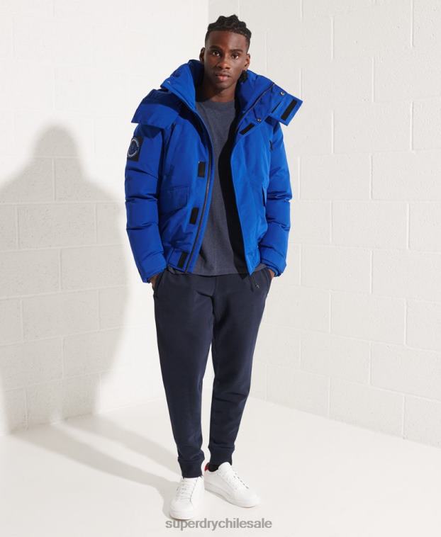 hombres Superdry azul chaqueta bomber everest 2R68Z4615