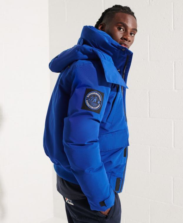 hombres Superdry azul chaqueta bomber everest 2R68Z4615