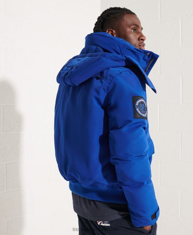 hombres Superdry azul chaqueta bomber everest 2R68Z4615