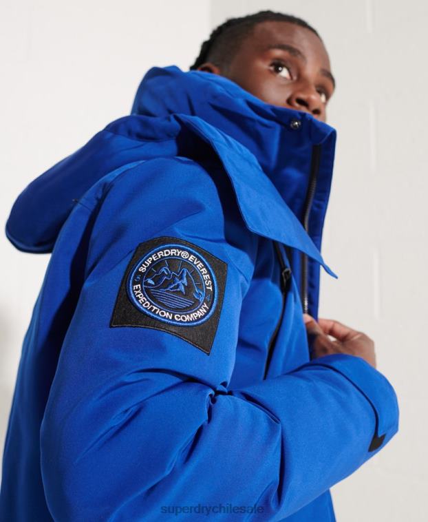 hombres Superdry azul chaqueta bomber everest 2R68Z4615