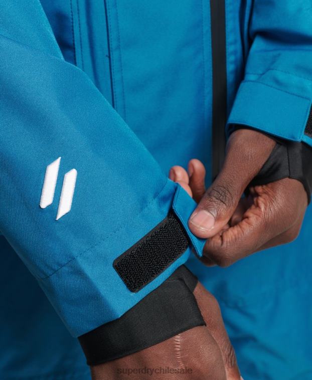 hombres Superdry azul chaqueta de rescate de esquí 2R68Z1375