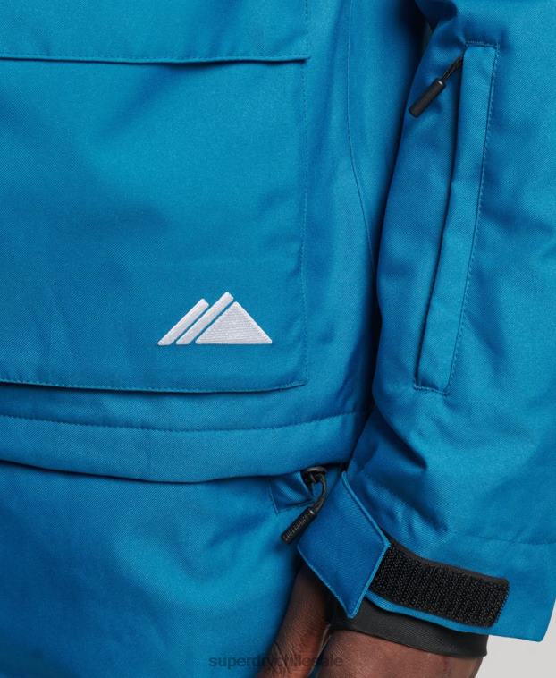 hombres Superdry azul chaqueta de rescate de esquí 2R68Z1375