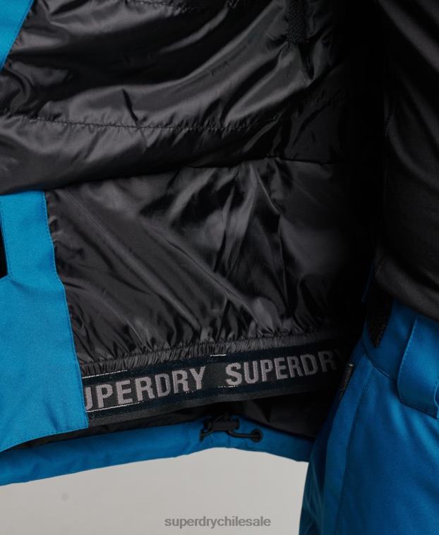 hombres Superdry azul chaqueta de rescate de esquí 2R68Z1375
