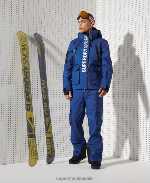 hombres Superdry azul chaqueta de rescate de montaña definitiva 2R68Z1403