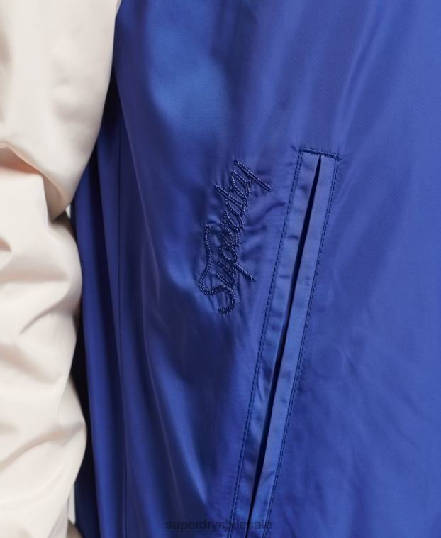 hombres Superdry azul chaqueta sukajan vintage 2R68Z1174
