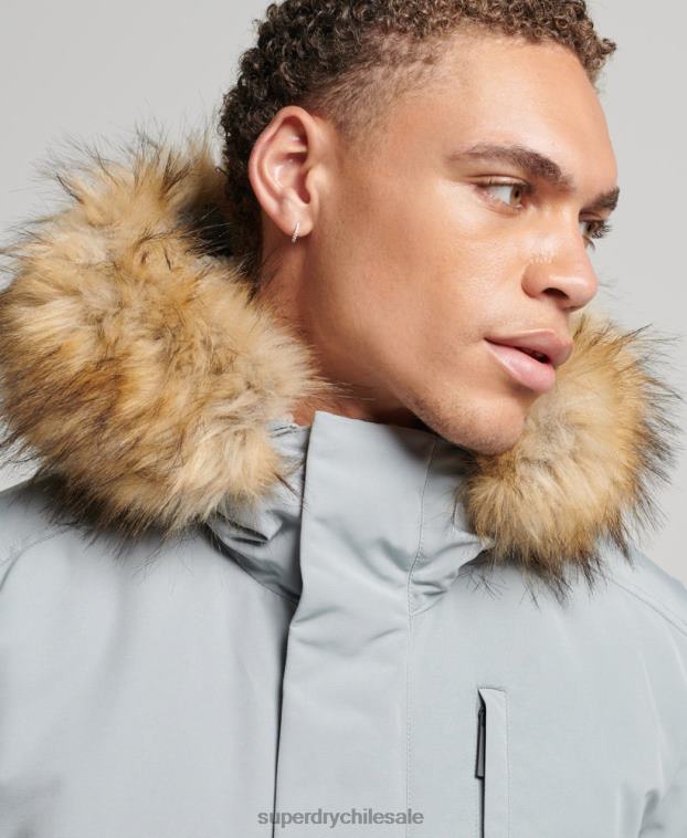 hombres Superdry azul claro chaqueta bomber everest 2R68Z993