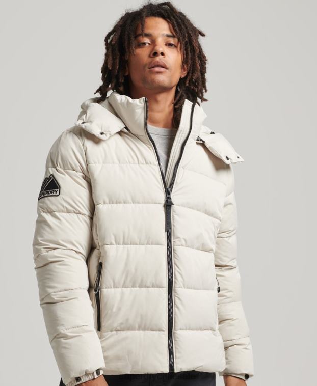 hombres Superdry beige chaqueta acolchada de montaña de microfibra 2R68Z1033
