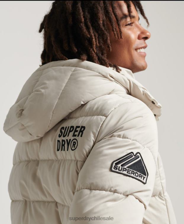 hombres Superdry beige chaqueta acolchada de montaña de microfibra 2R68Z1033