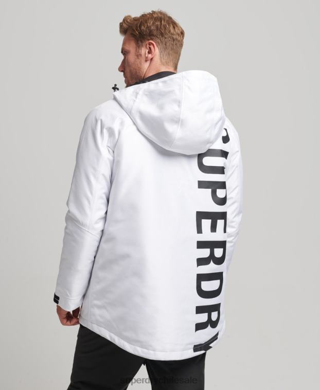 hombres Superdry blanco chaqueta de freeride 2R68Z1116