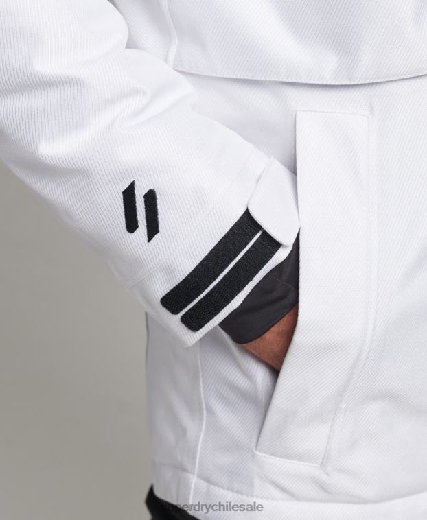 hombres Superdry blanco chaqueta de freeride 2R68Z1116