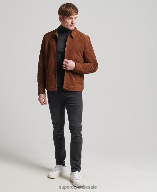 hombres Superdry broncearse chamarra de gamuza de entrenador de estudios 2R68Z1147