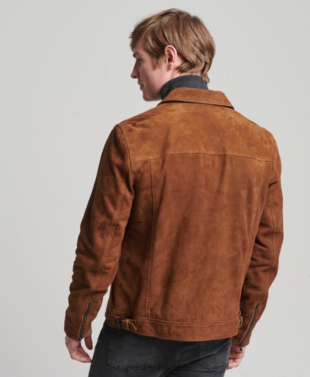 hombres Superdry broncearse chamarra de gamuza de entrenador de estudios 2R68Z1147