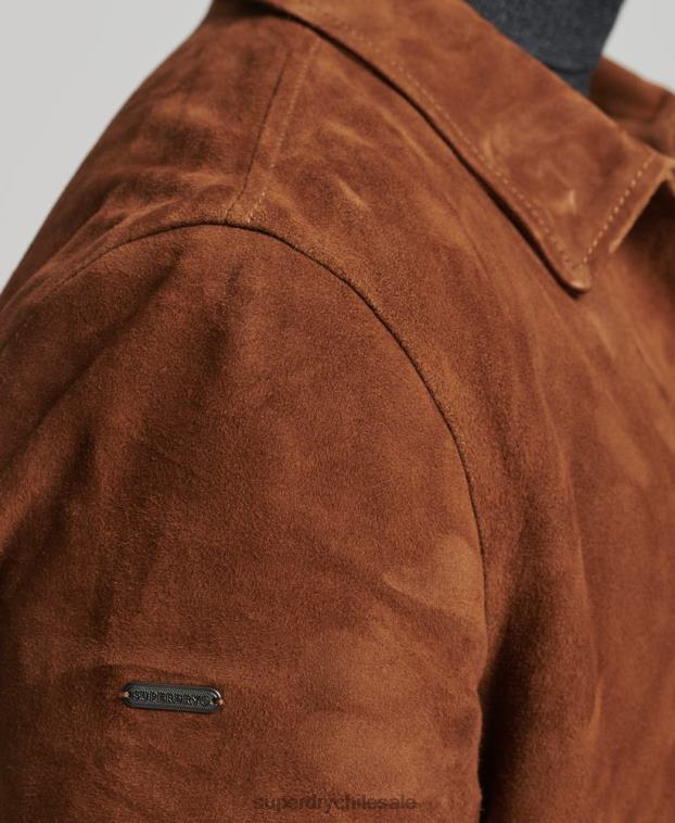 hombres Superdry broncearse chamarra de gamuza de entrenador de estudios 2R68Z1147