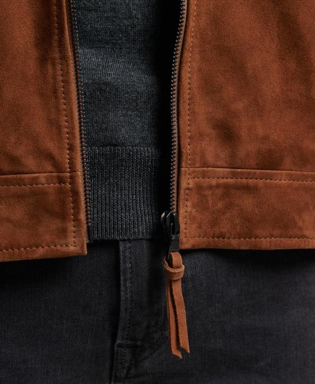 hombres Superdry broncearse chamarra de gamuza de entrenador de estudios 2R68Z1147