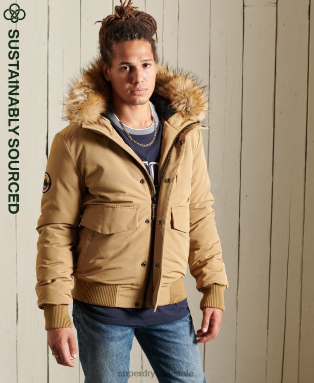 hombres Superdry broncearse chaqueta bomber everest 2R68Z1055