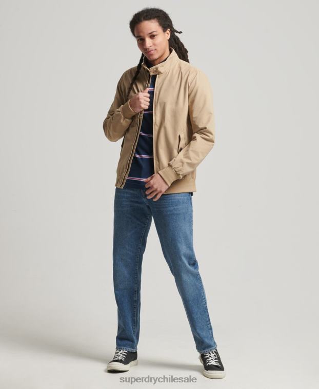 hombres Superdry broncearse chaqueta harrington icónica 2R68Z4709