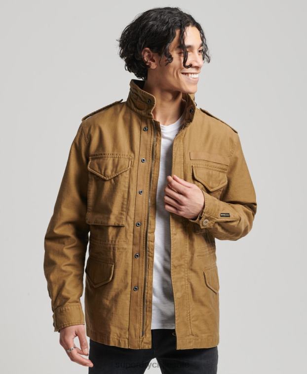 hombres Superdry broncearse chaqueta militar m65 vintage 2R68Z955