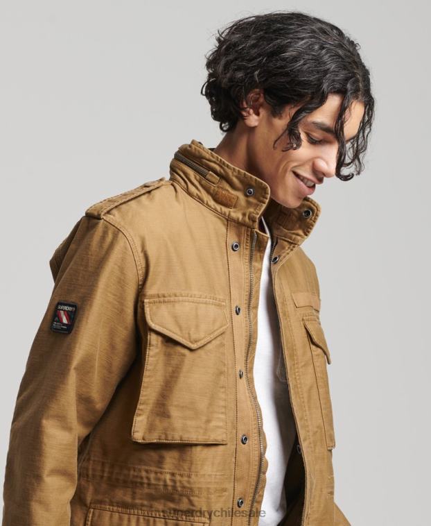 hombres Superdry broncearse chaqueta militar m65 vintage 2R68Z955